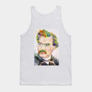 FRIEDRICH NIETZSCHE watercolor portrait .6 Tank Top